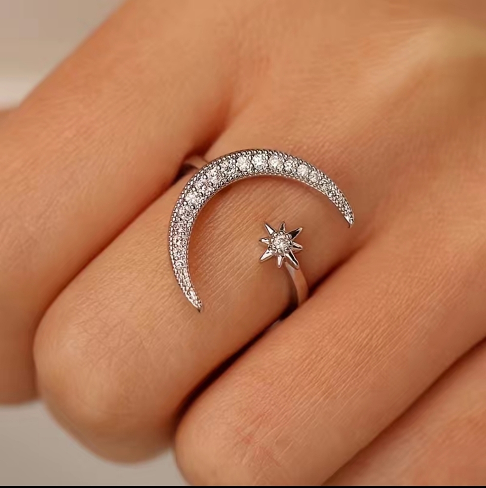 Star and Moon ring (ROSE GOLD) - Picture 2 of 6